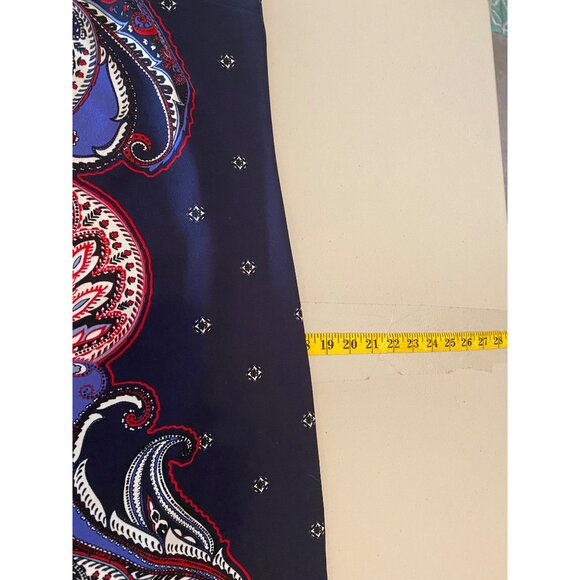 Banana Republic Sleeveless Paisley Print Dress Blue Red White Size 0 - Picture 8 of 8